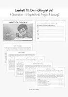 Vorschau - Arbeitsblätter - Leseheft 10: Der Frühling ist da! (inkl. Lösung + Quiz) - Deckblatt