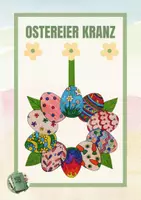 Vorschau - Mal- und Bastelvorlagen - Ostereier Kranz - Basteln Ostern Frühling - Seite 1