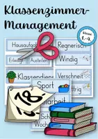 Vorschau - Anderer Materialtyp - Klassenraum-Management - blau, Druckschrift - Deckblatt