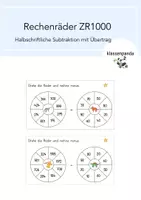Vorschau - Spiele - Rechenräder halbschriftliche Subtraktion ZR1000 - Deckblatt