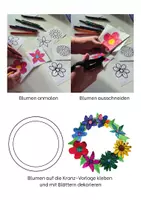 Vorschau - Mal- und Bastelvorlagen - Blumenkranz Bastelvorlage Ostern Frühling - Seite 3