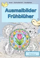Vorschau - Mal- und Bastelvorlagen - Frühblüher Mandalas - Ausmalbilder Klasse 1-2 - Deckblatt