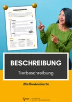 Vorschau - Arbeitsblätter - Tierbeschreibungen Methodenkarte - Deckblatt