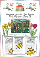 Vorschau - Arbeitsblätter - Frühling: Wimmelbild-Lese-Mal-Spur / Lese-Mal-Blätter (3-fach diff.) - Deutsch - Kl. 1 - Deckblatt