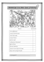 Vorschau - Arbeitsblätter - Frühling: Wimmelbild-Lese-Mal-Spur / Lese-Mal-Blätter (3-fach diff.) - Deutsch - Kl. 1 - Seite 1
