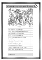 Vorschau - Arbeitsblätter - Frühling: Wimmelbild-Lese-Mal-Spur / Lese-Mal-Blätter (3-fach diff.) - Deutsch - Kl. 1 - Seite 2