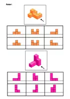 Vorschau - Stationenlernen - Geometrie 4. - 6. Klasse: Seitenansichten zuordnen – Würfelgebäude erkennen - Seite 3