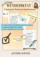 Vorschau - Arbeitsblätter - Frühlingsdiktat (als Wendediktat und Laufdiktat) 5. Klasse - Deckblatt
