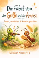 Vorschau - Arbeitsblätter - Grille und Ameise: Eine Fabel verstehen & kreativ gestalten - Deckblatt