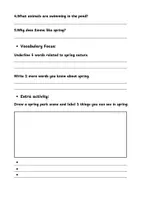 Vista previa - Fichas informativas / Documentos de lectura - 🌸 Reading & Vocabulary – SPRING | Comprensión lectora y vocabulario en inglés (5º–6º Primaria) - página 2