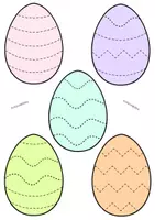 Vorschau - Arbeitsblätter - Schneideübungen Ostern – Feinmotoriktraining mit Schere - Seite 1