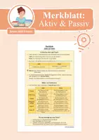 Vorschau - Merkblätter - Merkblatt / Merkwissen: Aktiv & Passiv - Deckblatt