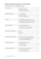 Vorschau - Arbeitsblätter - Reading Comprehension: Outdoor Education + Mediation (Leseverstehen A2) - Seite 1