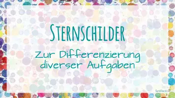 Vorschau - Fördermaterial/Inklusion - Sternschilder zur Differenzierung - Seite 1