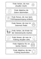 Vorschau - Aufgabenkarten - Wortarten finden zum Thema Frühling - Deckblatt