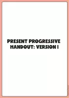 Vorschau - Fördermaterial/Inklusion - Present Progressive / Present Continuous Merkblatt (2-fach differenziert) | Englisch Grammatik - Seite 1