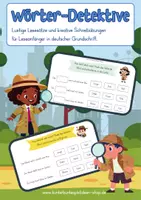Vorschau - Arbeitsblätter - Wörter-Detektive – Lustige Lesesätze und Schreibübungen für Leseanfänger - Deckblatt