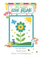 Vorschau - Mal- und Bastelvorlagen - Fenster Blumenbild - Blume 1 und Schmetterling - Deckblatt