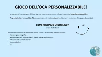 anteprima - Esercizi - Gioco dell'oca ortografico e cognitivo personalizzabile - Pagina 1