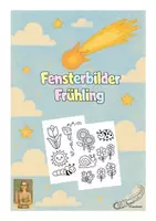 Vorschau - Mal- und Bastelvorlagen - Frühling Fensterbilder Klassendekoration - Deckblatt