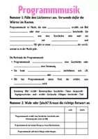 Vorschau - Arbeitsblätter - Programmmusik - Was ist das? + Lösung - Seite 1
