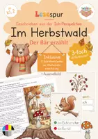 Vorschau - Mal- und Bastelvorlagen - Herbst Lesespur Klasse 2,3,4: Im Herbstwald - Leseförderung - Deckblatt
