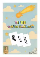 Vorschau - Mal- und Bastelvorlagen - Tiere weiter zeichenen - Deckblatt