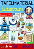 Vorschau - Fördermaterial/Inklusion - Judentum Grundschule TAFELMATERIAL Ethik Religion Klasse 1-2 (Weltreligionen) - Deckblatt