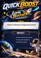 Vorschau - Unterrichtsreihen - Lineare Funktionen: Steigung berechnen - Übungen (mit Lösungsheft) - Deckblatt