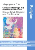Vorschau - Stationenlernen - Christi Himmelfahrt - Pfingsten - Fronleichnam - Selbstlernmaterial interaktiv - Deckblatt