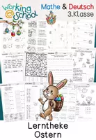 Vorschau - Arbeitsblätter - Ostern Lerntheke Klasse 3 | Osterwerkstatt & Arbeitsblätter Grundschule - Deckblatt