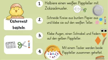 Vorschau - Präsentationen/Tafelbilder - Osternest Küken basteln (Anleitung - digitale Tafel) - Seite 2