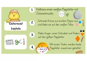 Vorschau - Präsentationen/Tafelbilder - Osternest Küken basteln (Anleitung - digitale Tafel) - Seite 1