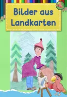 Vorschau - Mal- und Bastelvorlagen - Kunst Grundschule, Bilder aus Landkarten gestalten - Deckblatt