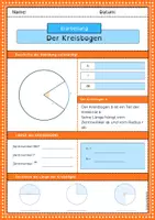 Vorschau - Arbeitsblätter - Kreisbogen: Erarbeitung von Begriffen und Formeln - Seite 3