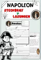 Vorschau - Arbeitsblätter - Napoleon Steckbrief (Französische Revolution) - Deckblatt