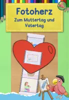 Vorschau - Mal- und Bastelvorlagen - Muttertag, Vatertag, Fotoherz, Kunst Grundschule - Deckblatt