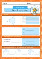 Vorschau - Arbeitsblätter - Kreissektor: Erarbeitung von Begriffen und Formeln - Seite 3