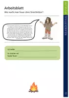 Vorschau - Stationenlernen - Arbeitsblätter "Steinzeit: Feuer machen" für 4. bis 6. Klasse - Deckblatt