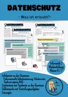Vorschau - Arbeitsblätter - Datenschutz - was ist erlaubt? - Deckblatt