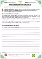 Vorschau - Arbeitsblätter - Wörtliche Rede und Präteritum in Fabeln (inkl. Merkblatt und Lösungen) - Seite 2