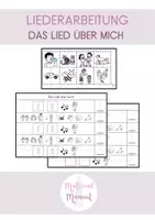 Vorschau - Arbeitsblätter - Liederarbeitung- "Über mich" - Deckblatt