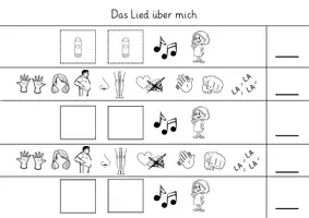 Vorschau - Arbeitsblätter - Liederarbeitung- "Über mich" - Seite 3