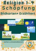 Vorschau - Bildkarten - Religion: Schöpfung verstehen- Bildkarten+ Erzähltext - Deckblatt