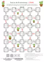 Vorschau - Spiele - Labyrinth Bruchrechnung – Addieren, Subtrahieren, Multiplizieren & Dividieren (Klasse 5/ 6/ 7) – Spiel & Knobeln | Mit Lösungen - Seite 2