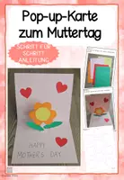 Vorschau - Mal- und Bastelvorlagen - Muttertagskarte basteln – Pop-up-Karte | Bastelvorlage Muttertag - Seite 1