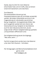 Vorschau - Arbeitsblätter - Was wäre, wenn... Schreibanlässe zum Freien Schreiben - Seite 1