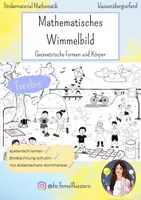 Vorschau - Mal- und Bastelvorlagen - Wimmelbild - Geometrische Formen & Körper (Freebie) - Deckblatt