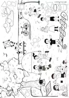 Vorschau - Mal- und Bastelvorlagen - Wimmelbild - Geometrische Formen & Körper (Freebie) - Seite 2