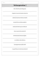Vorschau - Arbeitsblätter - Schlangensätze - Deckblatt